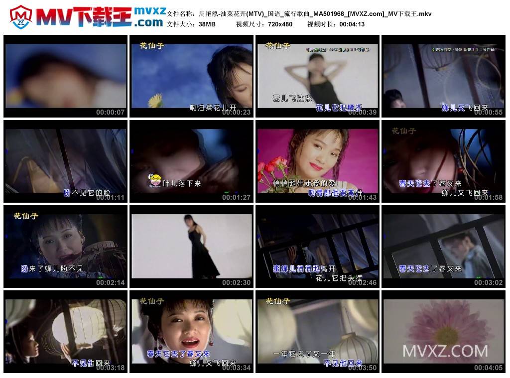 周艳泓-油菜花开(MTV)_国语_流行歌曲_MA501968